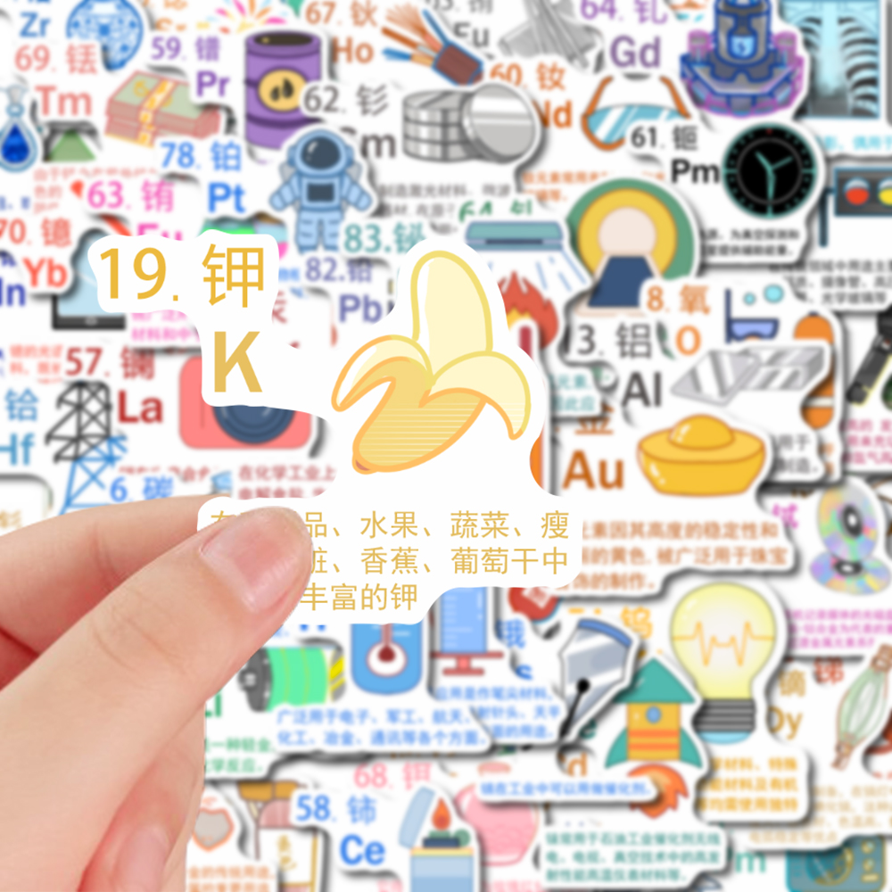 原創化學元素貼紙數理化實驗