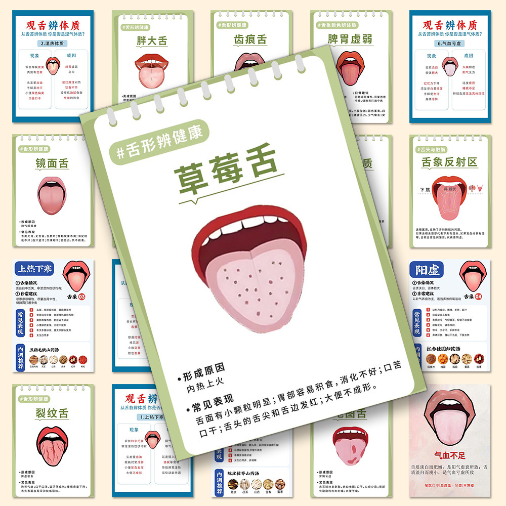 96张中医舌诊简单易懂掌握中医学小知识帮助学习简约装饰手机壳等