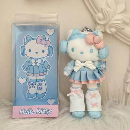 动漫香港限定旗袍长腿hellokitty香风毛绒公仔挂件精致挂饰钥匙扣
