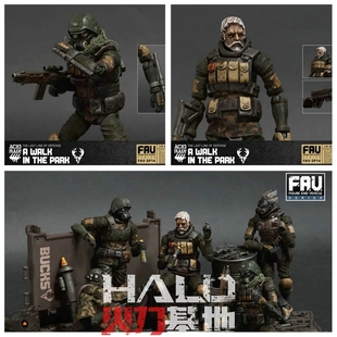 酸雨战争3.75寸雄鹿小队公园漫步鲍勃/杰克1：18军事可动兵人玩具
