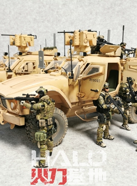 3D打印 特种部队1:18M-ATV重型防地雷反伏击装甲车3.75寸兵人载具