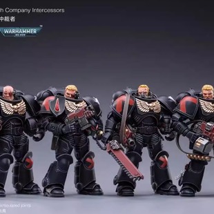 暗源战锤40k1:18极限战士黑色圣血仲裁者 3.75寸兵人模型玩具