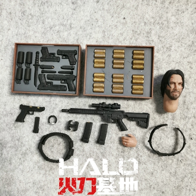 适配mezco蚂蚁 疾速特攻 杀神 基努李维斯6寸兵人武器 腰带 配件