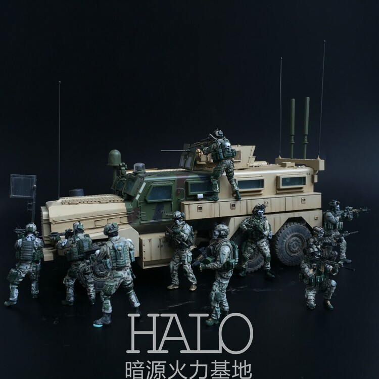 特种部队1/35成品军事mrap防模型