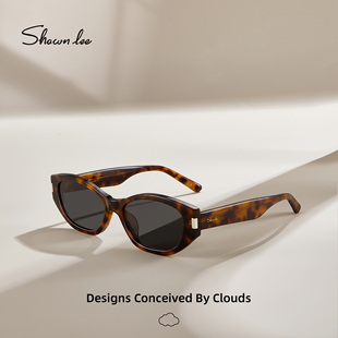【新年礼物】Shawnlee短头花/张杰同款墨镜女猫眼复古 517 Toye
