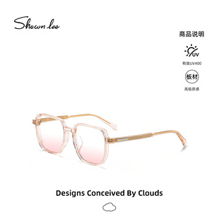 Shawnlee透明腮红眼镜女ins风素颜纯欲防蓝光辐射眼镜框可配度数