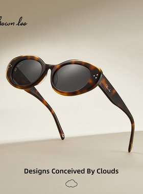 Shawnlee复古猫眼墨镜女铆钉款高级感窄框眼镜潮防紫外线gm太阳镜