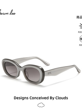 ShawnleeY2K千禧风猫眼银灰色墨镜女款未来科技感太阳镜男赛博灰