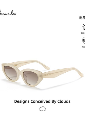 Shawnlee2026新款白框复古猫眼墨镜女潮酷欧美小框太阳镜防紫外线