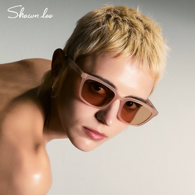Shawnlee墨镜女款2026新款显脸小燕麦奶茶色近视太阳镜适合方圆脸