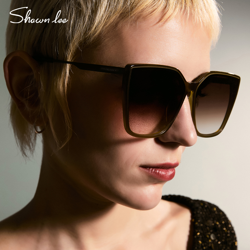 Shawnlee复古大脸橄榄绿太阳眼镜