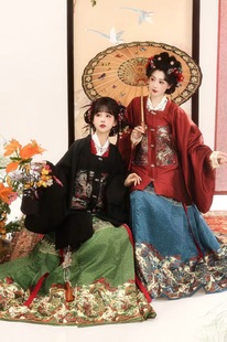 檀香阁【神马】原创明制汉服马年方领补服妆花秋冬季款马面套装