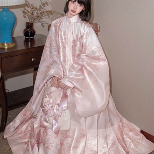 一木胡桃【粉雾】原创汉服女明制云肩通袖仿妆花对襟短袄马面裙