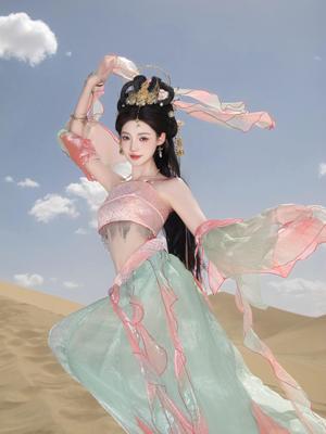 汉服锦鲤敦煌飞天舞蹈服子颂东方美学游园惊梦西域异域风演出服女