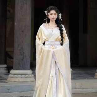 云诀【有苏】掉落～影视风开领连体大摆裙重工刺绣宫装套装