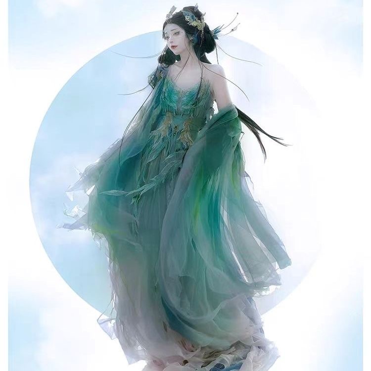 涂七七【粉蝶影】原创神话系列重工刺绣大袖汉服女唐朝秋季