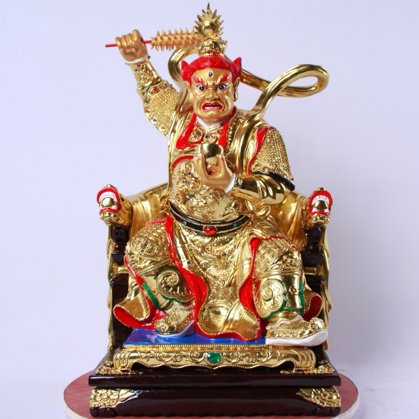 招财镇宅监斋菩萨面然大师大圣紧那罗王大士中式手工供奉摆件