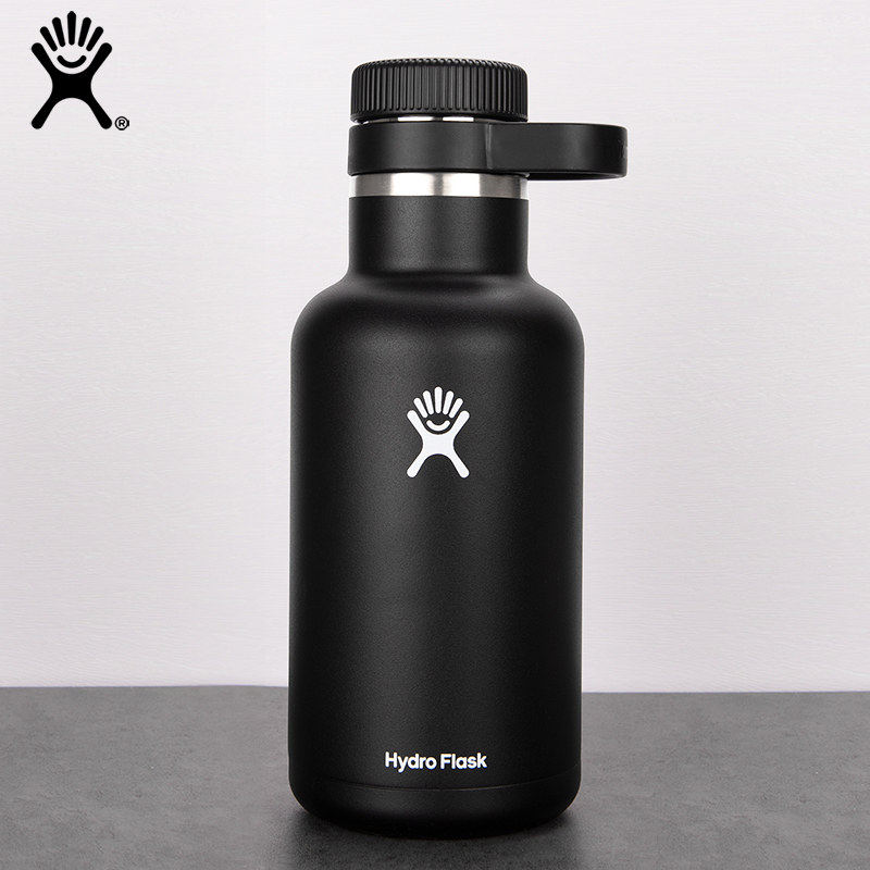 美国原装HydroFlask宽口大容量纯色保温杯户外运动不锈钢杯1900ML