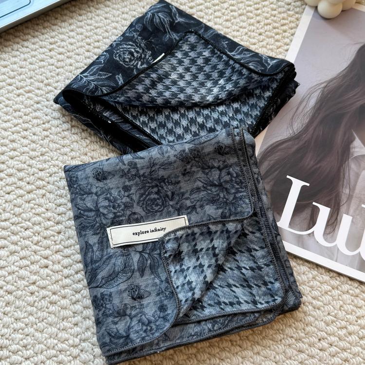 春秋复古轻奢双面领巾方巾腰带