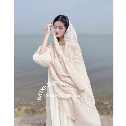 民族刺绣披肩西藏新疆遮阳头巾