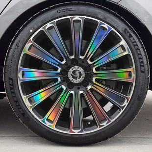 适用奔驰GLC260l轮毂贴纸glc300l改装件配件装饰用品大全黑化车贴