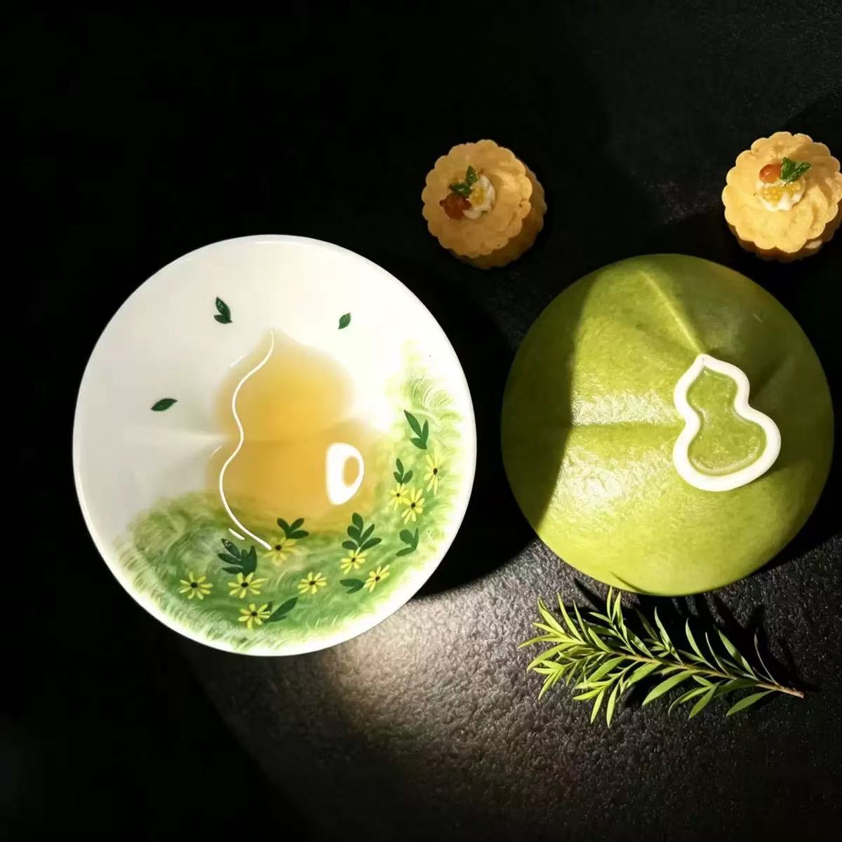 手绘雏菊家用福禄杯茶盏高档陶瓷茶杯个人茶具专用品茗主人葫芦