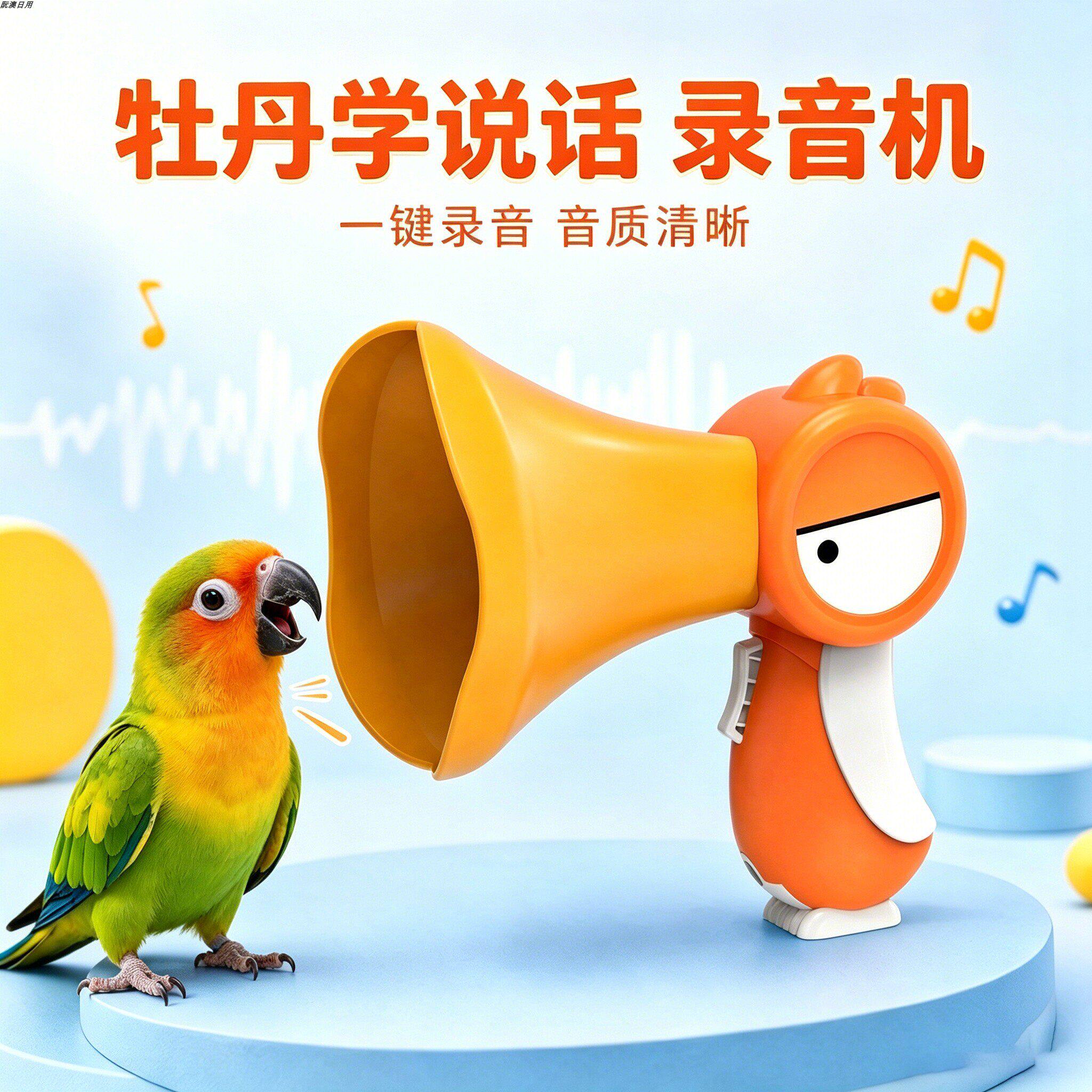 牡丹专用鹦鹉学说话神器录音机鸟用教鸟学习机复读机自动循环训练