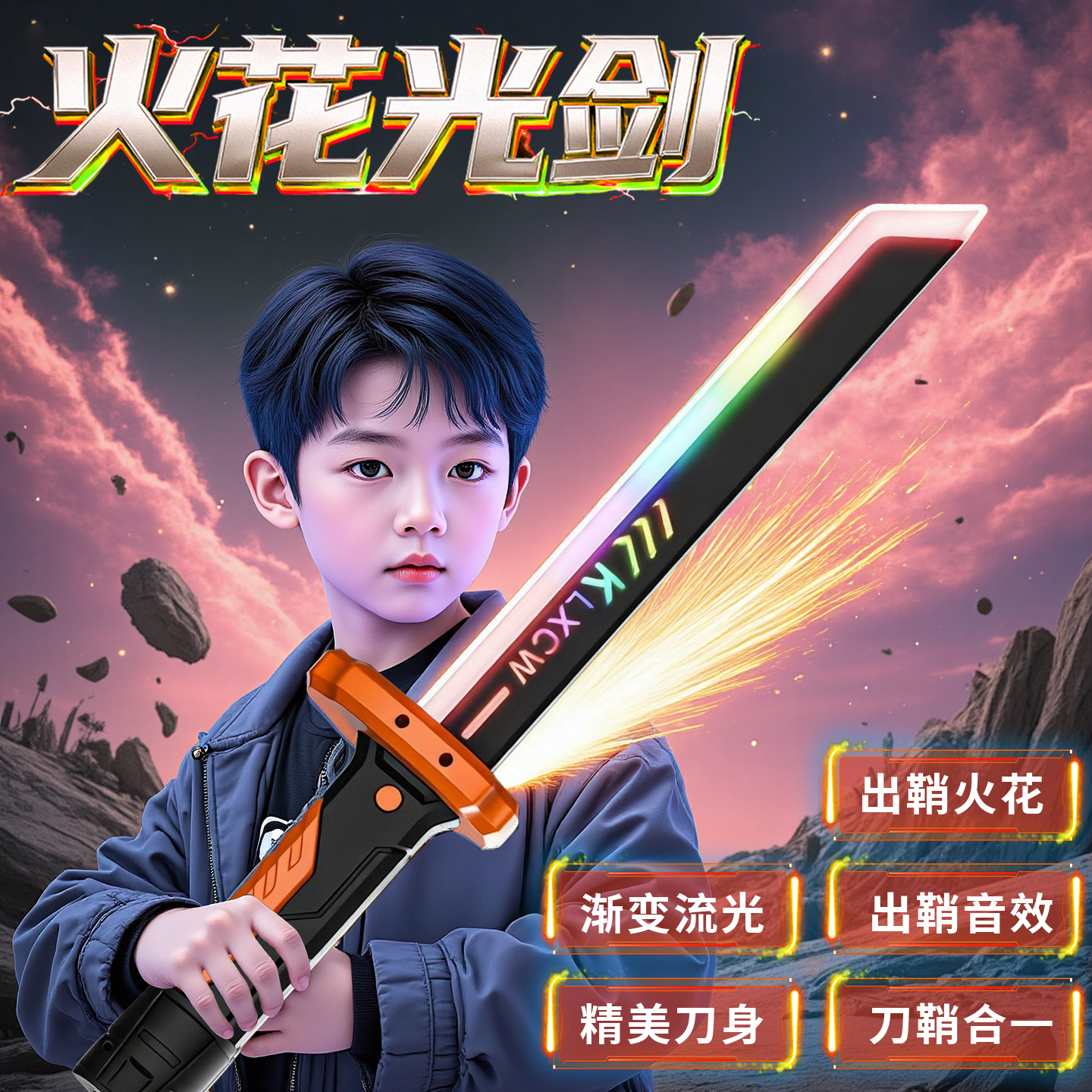 网红爆款火花光剑漂泊者星