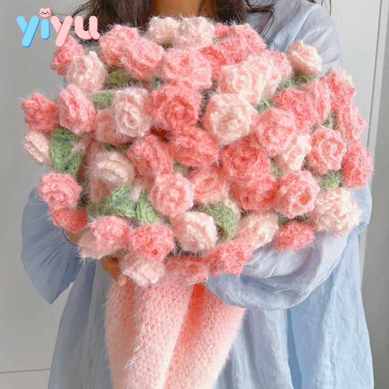 渐变玫瑰花束毯子材料包结婚花朵