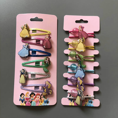 女童公主风闪亮卡通刘海夹