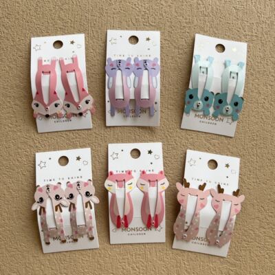 英国Monsoon Children发夹春夏BB夹兔子麋鹿狐狸小熊兔兔儿童发夹