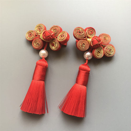 喜庆新年中国结唐装配饰儿童发夹