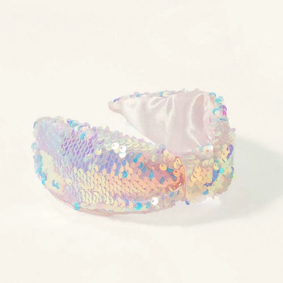 特价英国Monsoon Children儿童亮片发箍渐变色幻彩布艺公主头箍