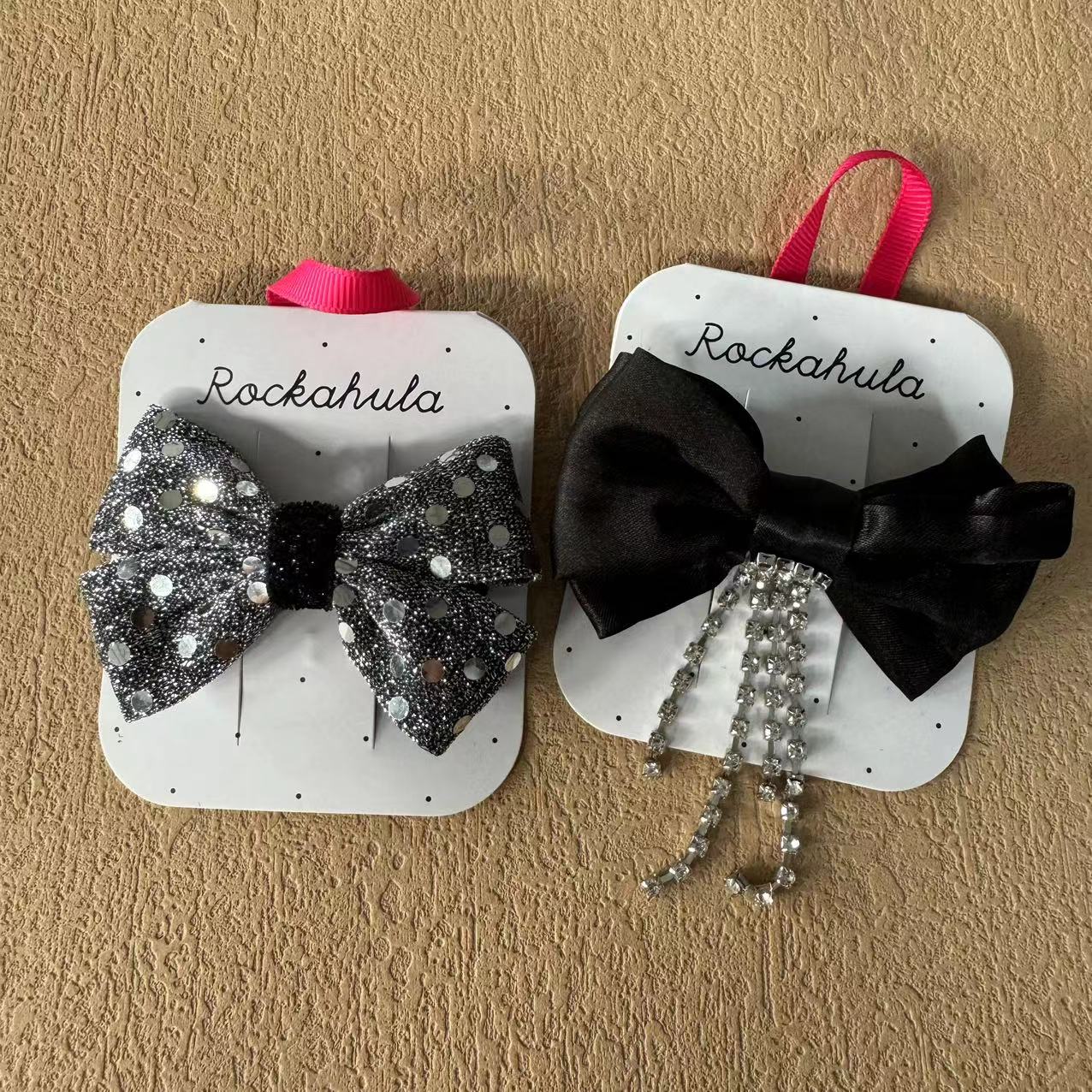 万圣节节日party亮片发夹镶钻流苏蝴蝶结鸭嘴夹女童边夹刘海夹