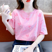 泫雅风小衫 2026夏季 T恤上衣女潮流印花百搭青春修身 潮ins短袖 新款
