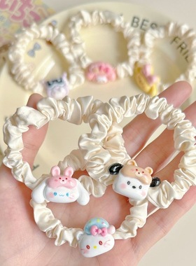 卡通发圈头绳可爱发饰高弹力情侣手链少女心扎头发绳儿童皮套网红