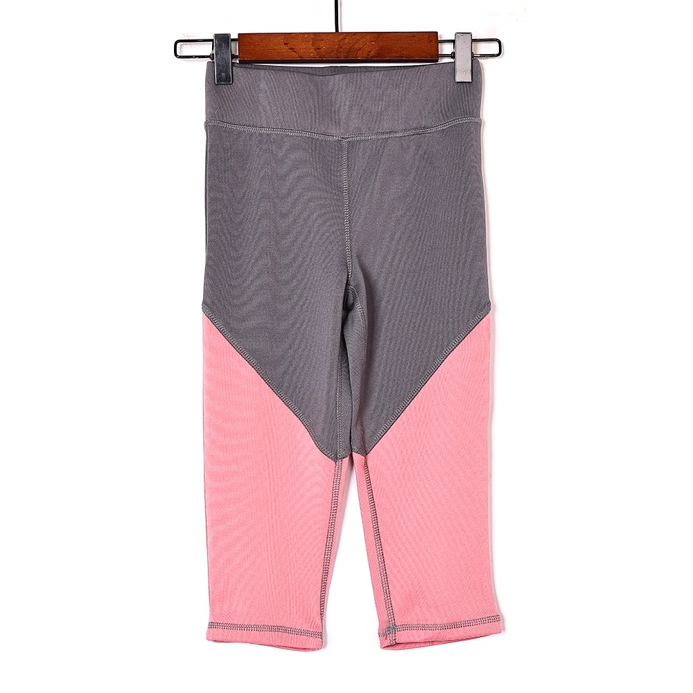 夏季新品时尚运动休闲撞色拼接七分裤瑜伽中裤韩版紧身显瘦中裤潮