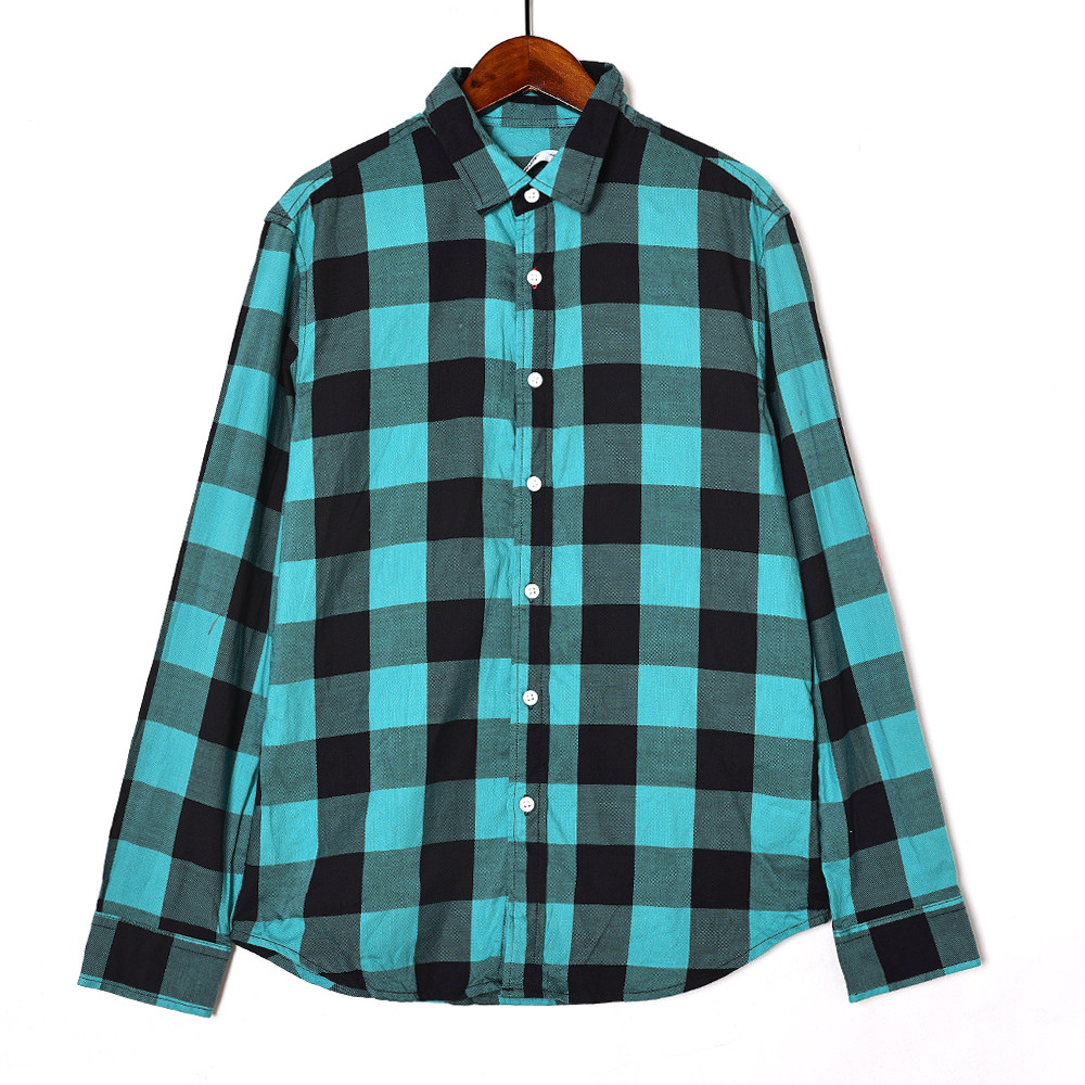 春秋季男士翻领长袖休闲衬衫韩版时尚学院风宽松显瘦休闲上衣衬衣