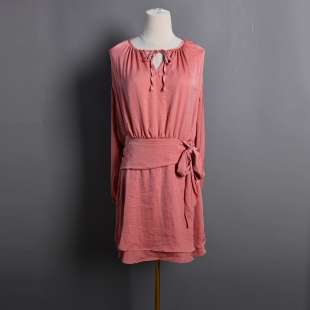 女装 时尚 韩版 洋气长袖 连衣裙潮 2026年春秋季 收腰显瘦中长款 新品