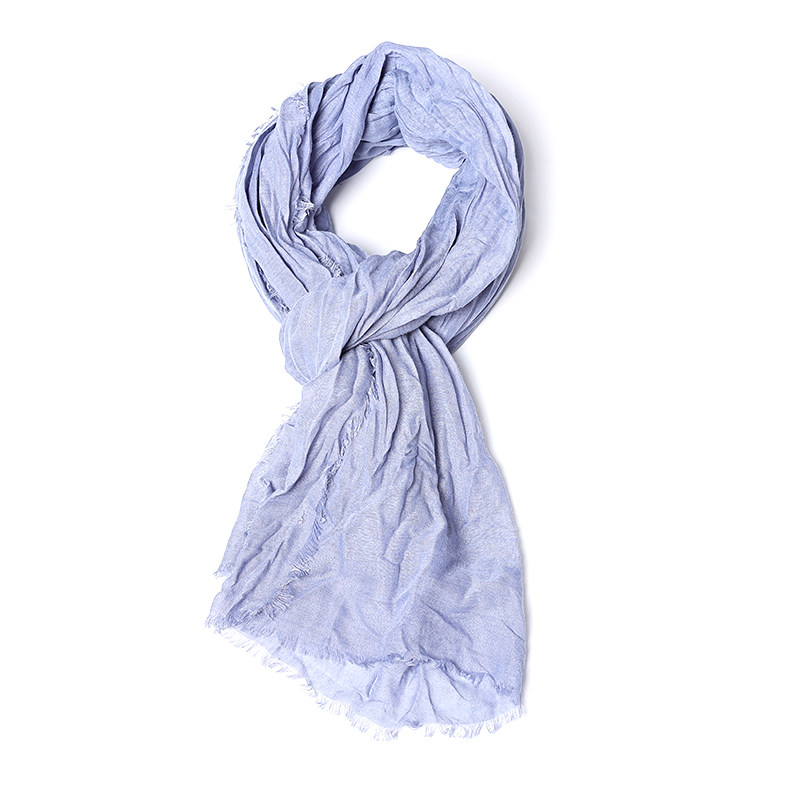 文艺简约纯色百搭2025春秋冬季保暖护颈柔软透气薄纱围巾防晒披肩