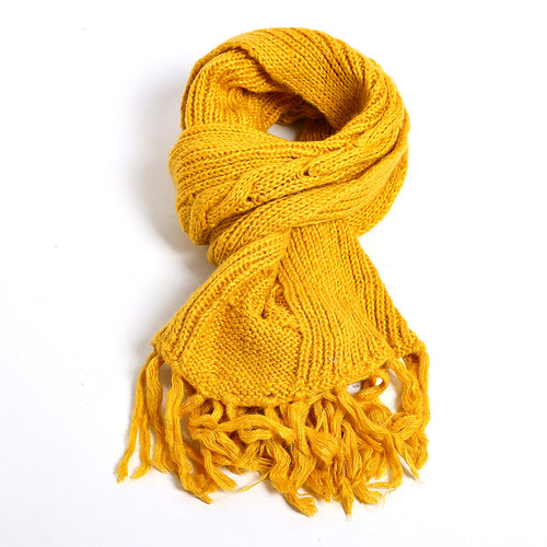 2025年秋冬季女士两用麻花纯色针织流苏围巾韩版洋气保暖护颈潮