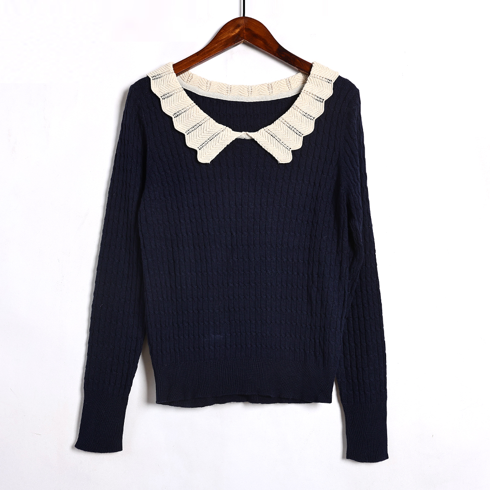 针织衫女2025年秋冬季新品女装圆领套头纯色长袖打底衫毛衣上衣潮