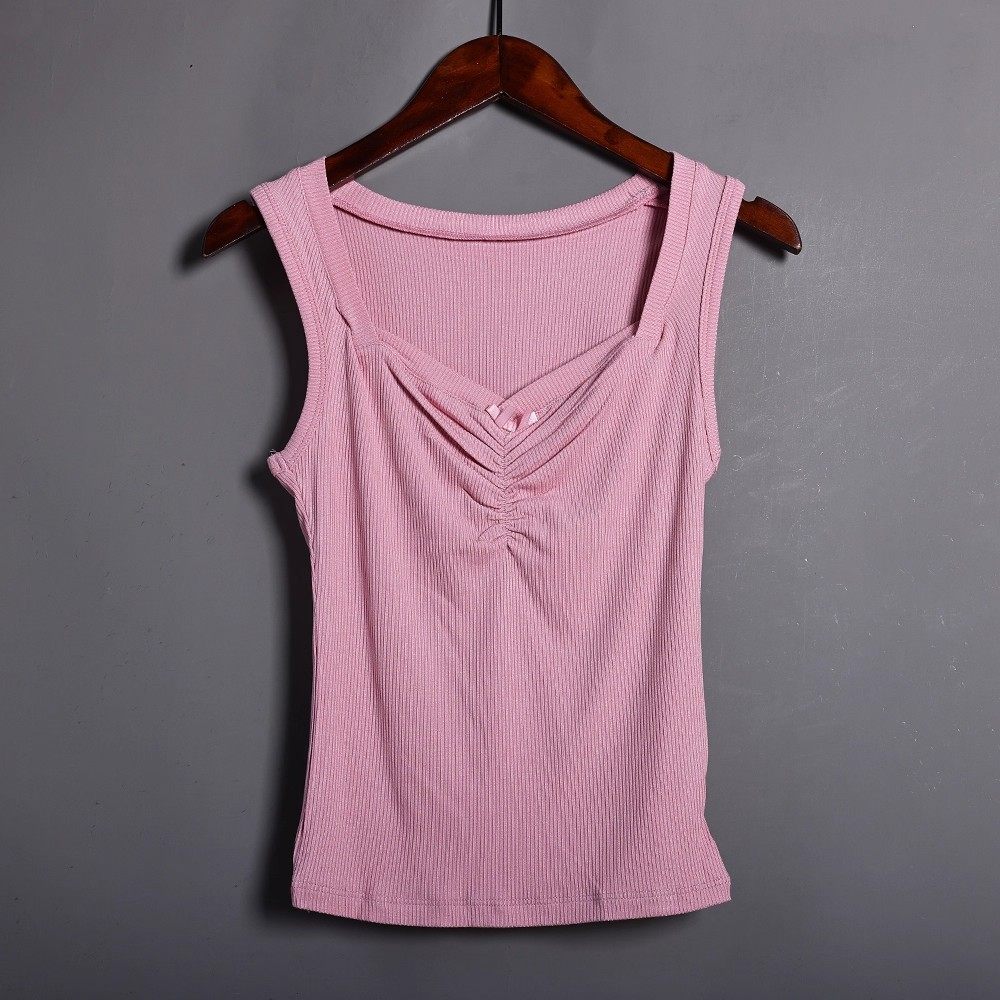 背心女2025年夏季新品女装外穿内搭简约纯色无袖紧身弹力打底衫潮