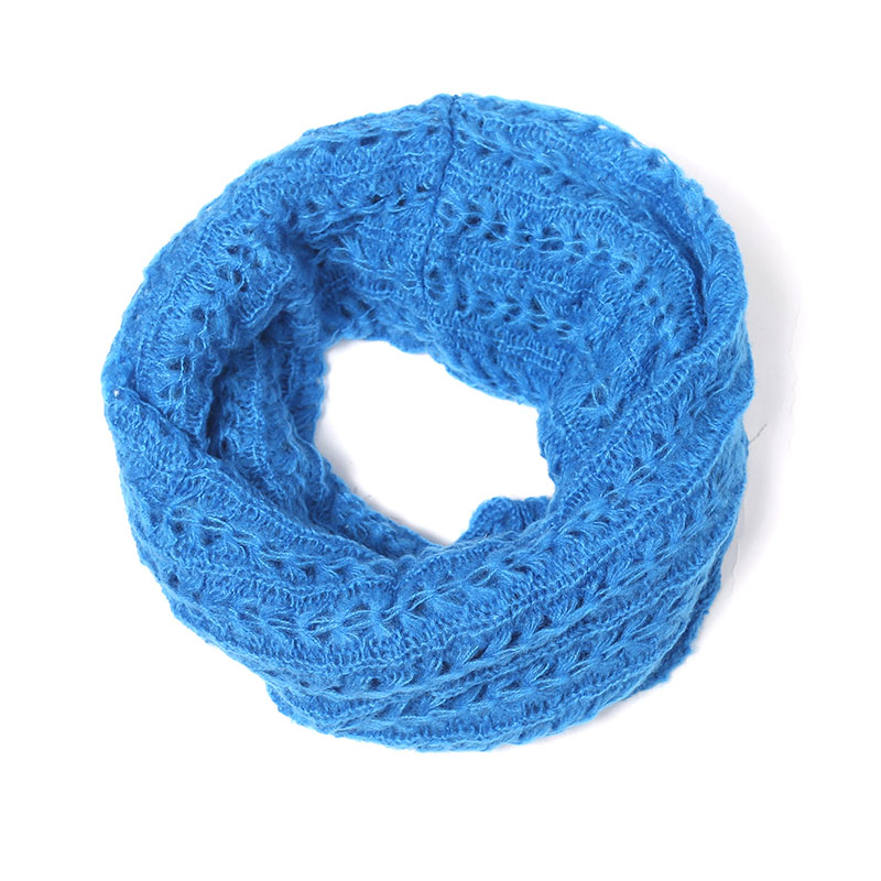 糖果色围脖女式脖套秋冬季欧美百搭纯色针织围巾套头韩版保暖围脖