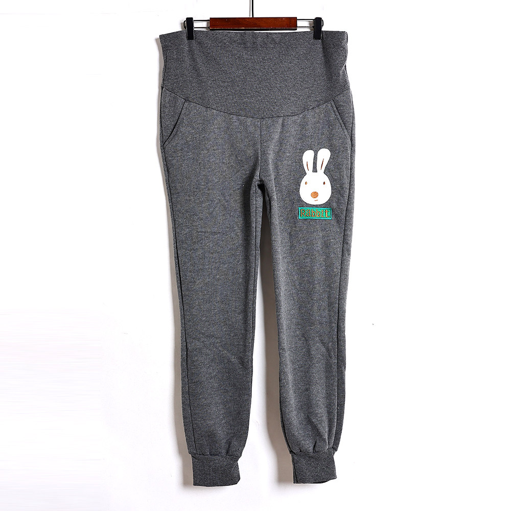 孕妇裤2025年春秋季新品高腰收腹裤 纯色运动裤时尚薄绒打底裤潮