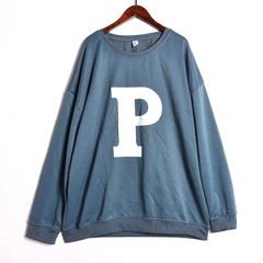 2026年春秋季时尚情侣款大码字母印花长袖卫衣韩版洋气宽松运动潮