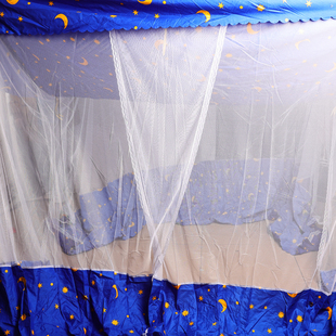 夏季网纱蚊帐老式加密蚊帐传统绑绳家用卧室悬挂式家庭蚊帐