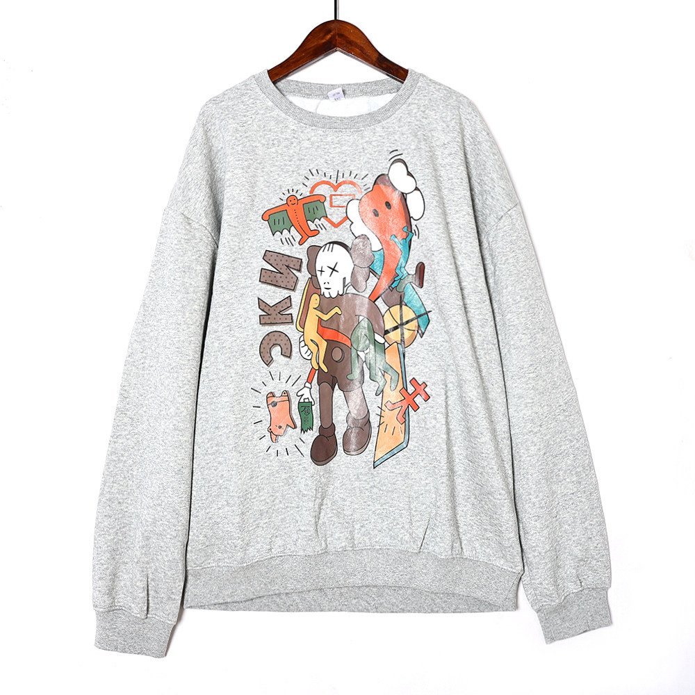 秋季新品圆领长袖套头卫衣时尚宽松休闲学院风时尚设计感百搭卫衣