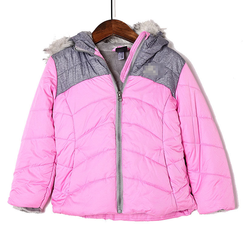 秋冬季女童加厚保暖中小童连帽棉服外套女韩版时尚运动长袖棉衣潮