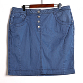 高腰显瘦包臀裙简约时尚 春夏季 女式 时尚 单排扣一步裙潮 多口袋工装